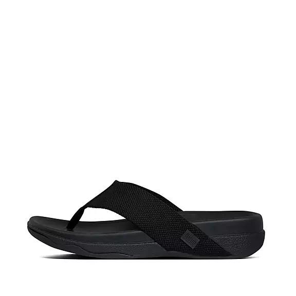 FitFlop Pánská Sandály Černé - SURFER Toe-Post CZ-804697